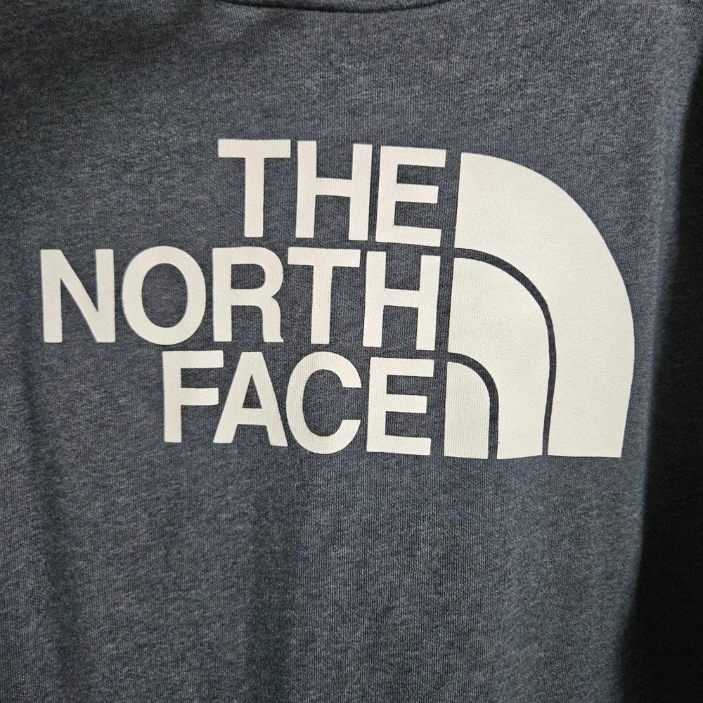 The‎ North Face Hoodie Mens Large Blue Half Dome Logo Pullover Fleece Sweatshirt